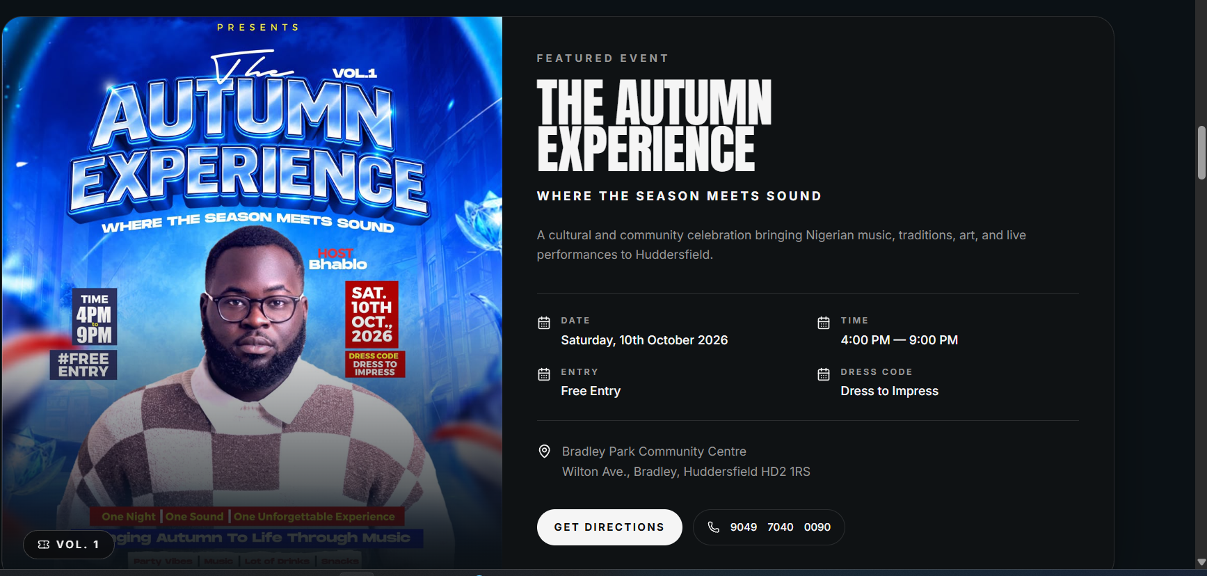 The Autumn Experience featured event